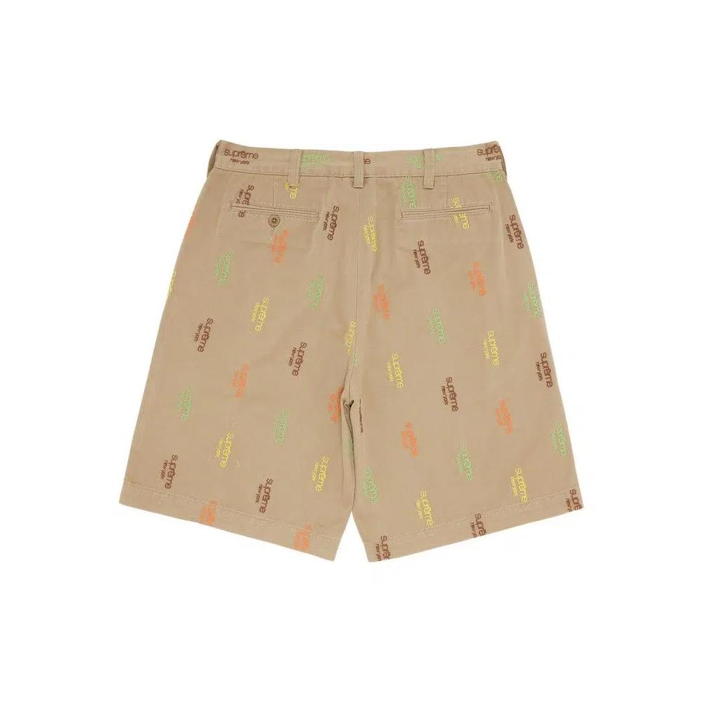 Шорты Supreme Classic Logo Chino Short 'Тан' 2