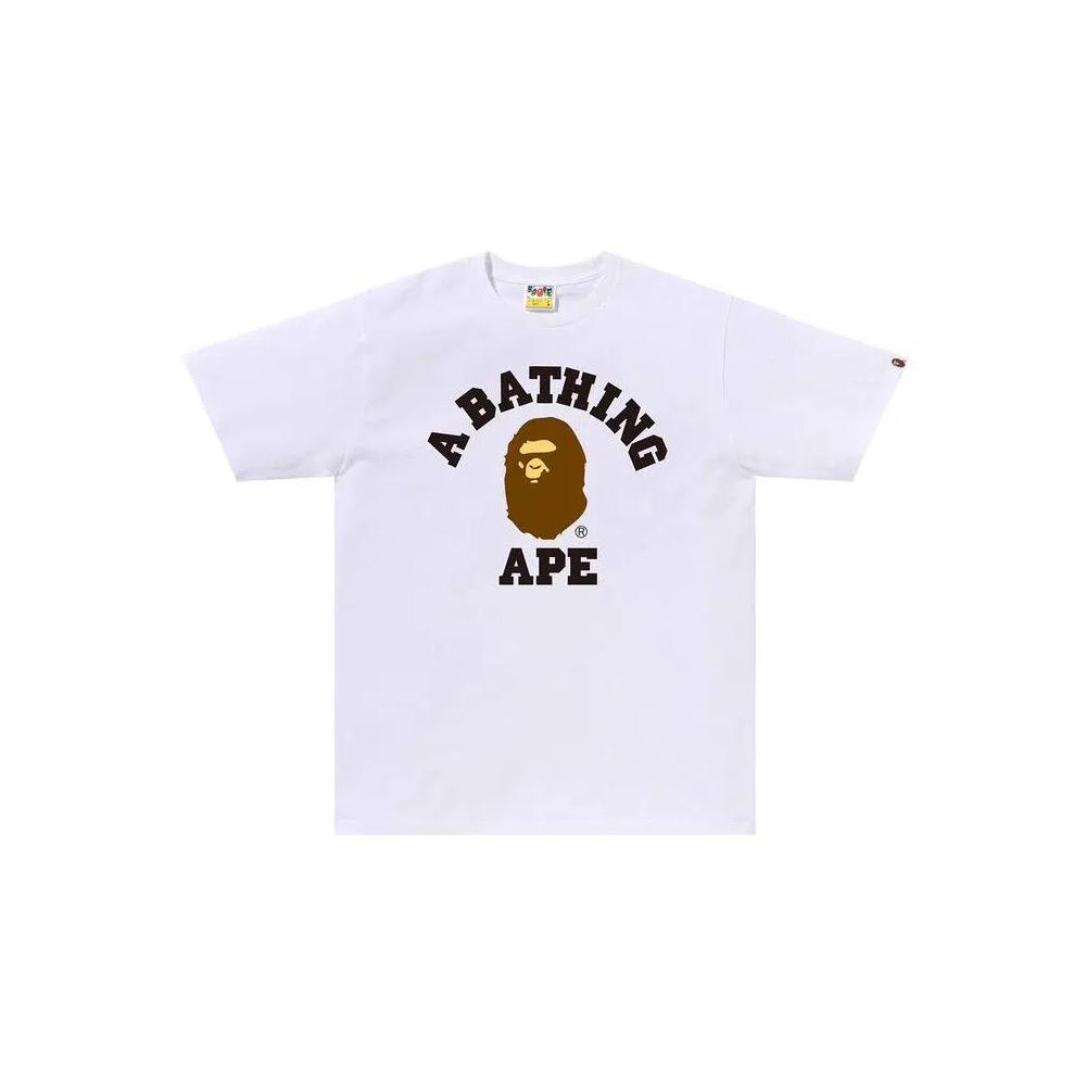 Футболка BAPE College Tee 'White' 1