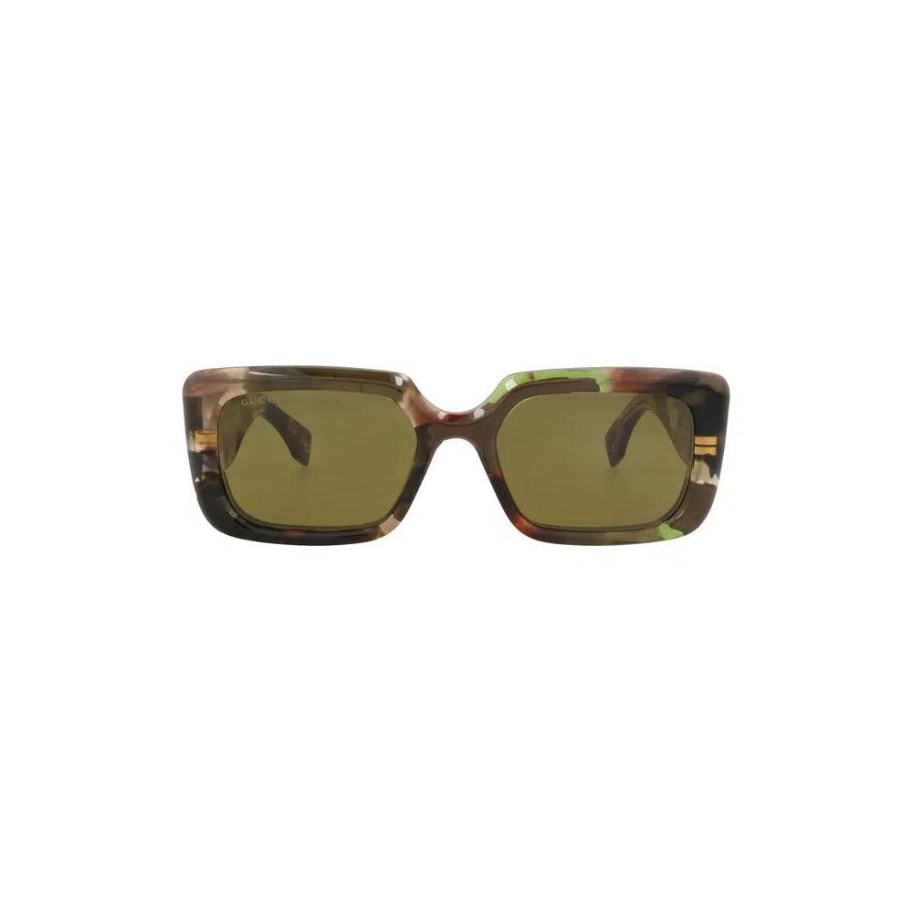 Gucci Square-Frame Recycled Acetate Sunglasses 'Зеленый/Коричневый' 1