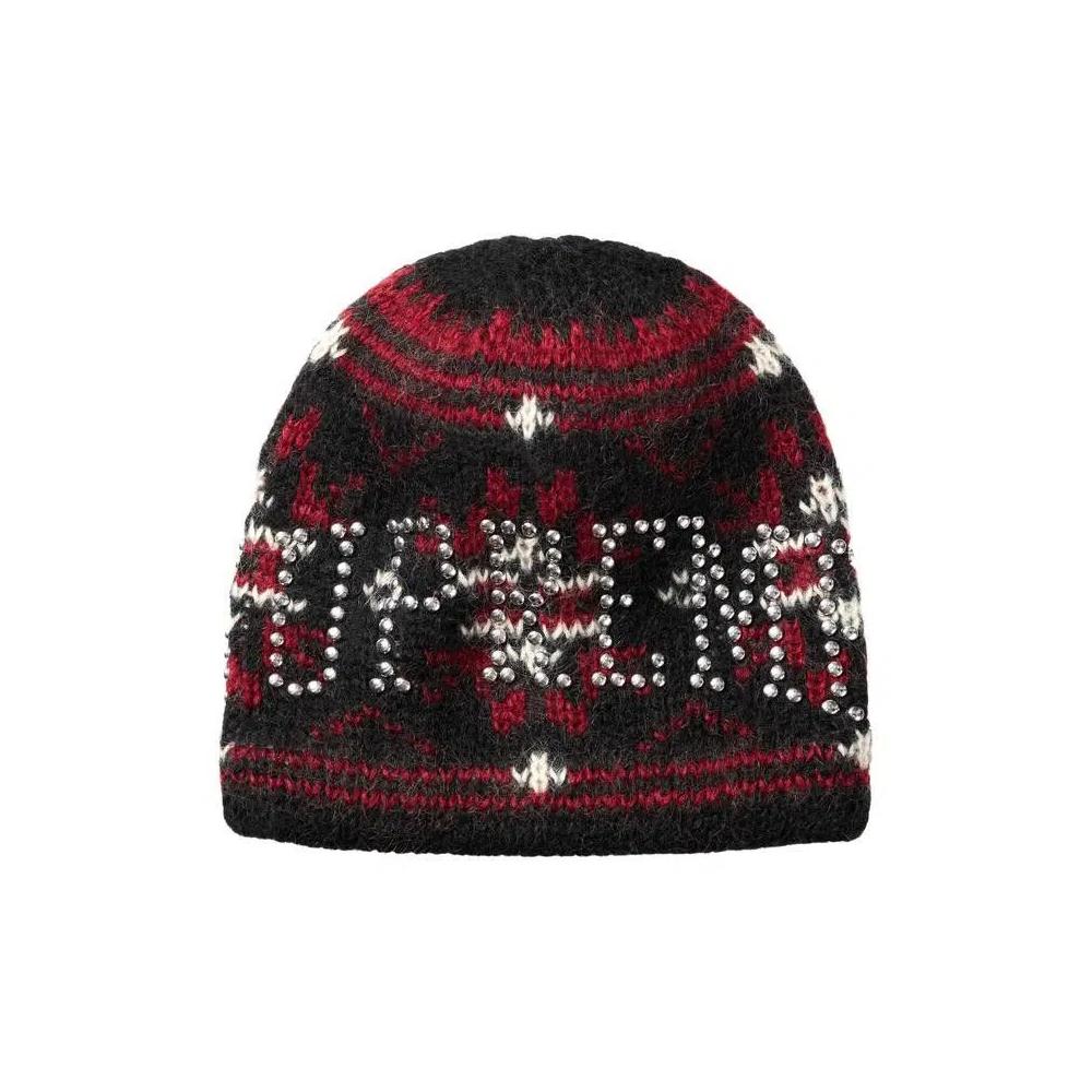 Шапки Supreme Studded Fair Isle Beanie 'Черный' 1