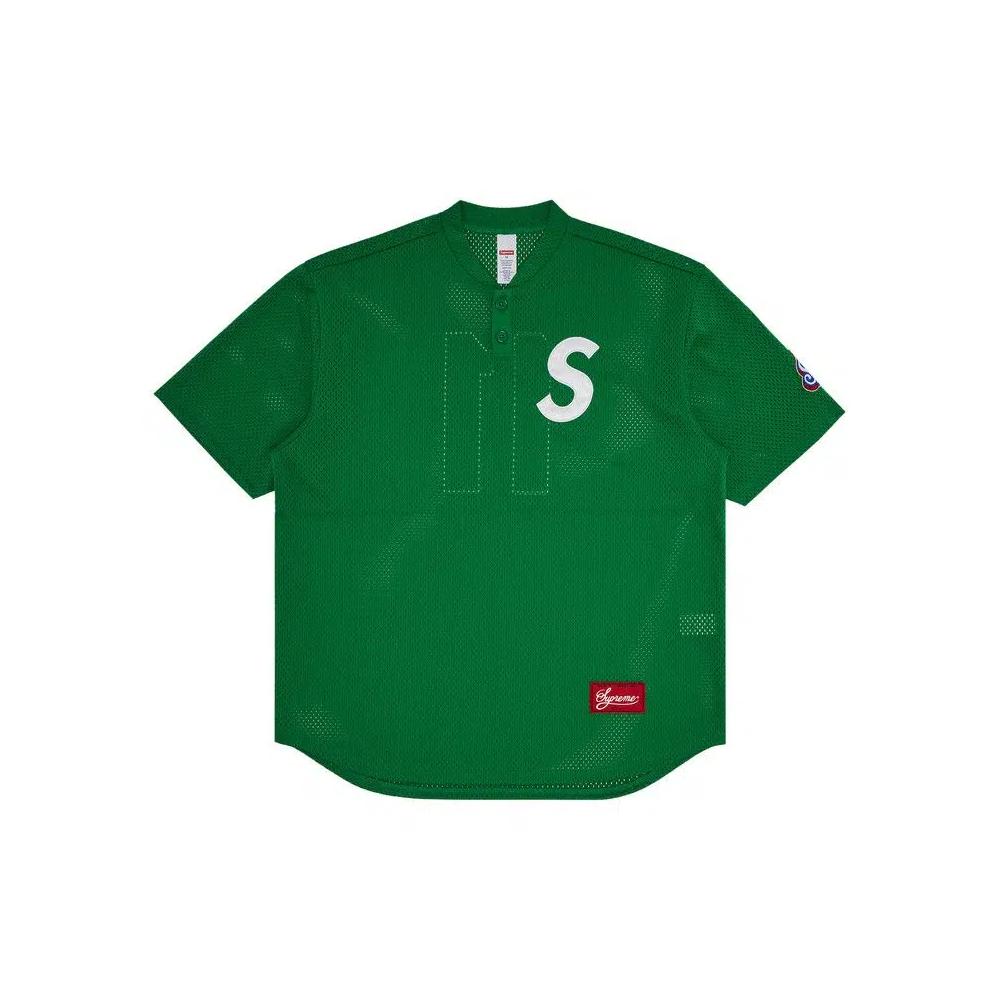 Топы Supreme S Logo Baseball Henley 'Green' 1