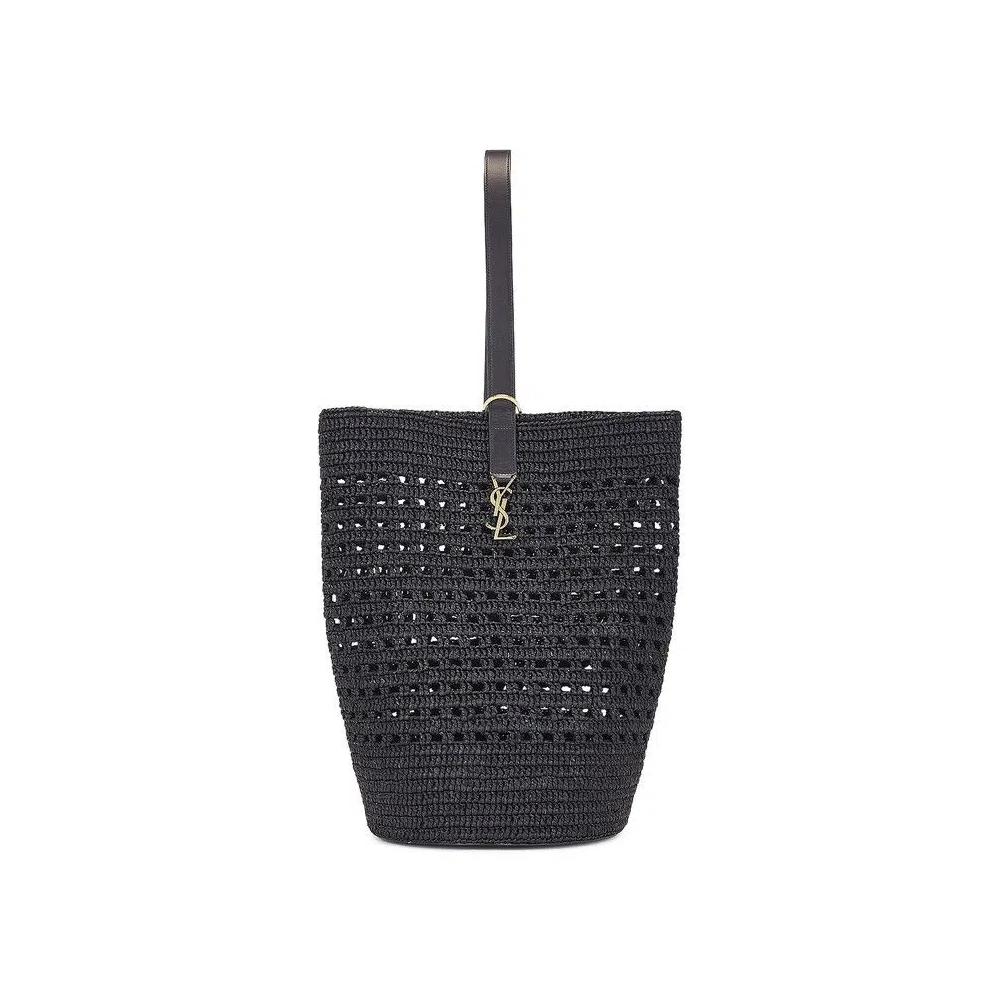 Сумки-ведра Saint Laurent Large Cécile Bucket Bag 'Noir' 1
