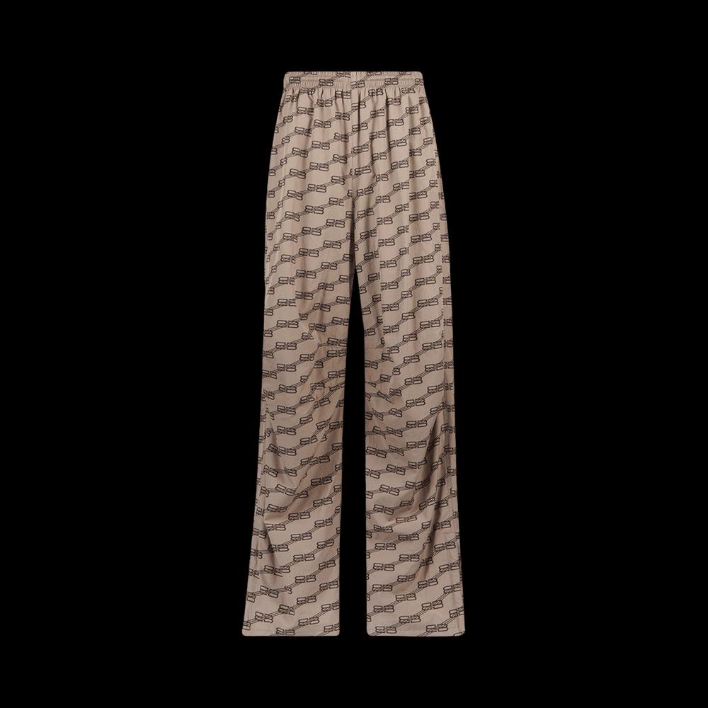 Balenciaga Monogram Pajama Pants 'Бежевый/Коричневый' 1