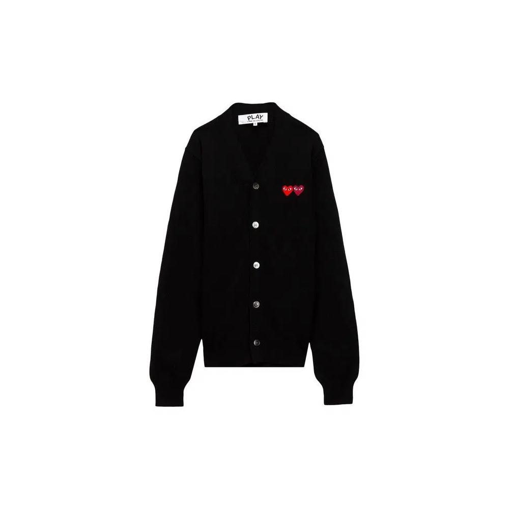 Кардиган Comme des Garçons PLAY Double Heart Cardigan 'Черный' 1