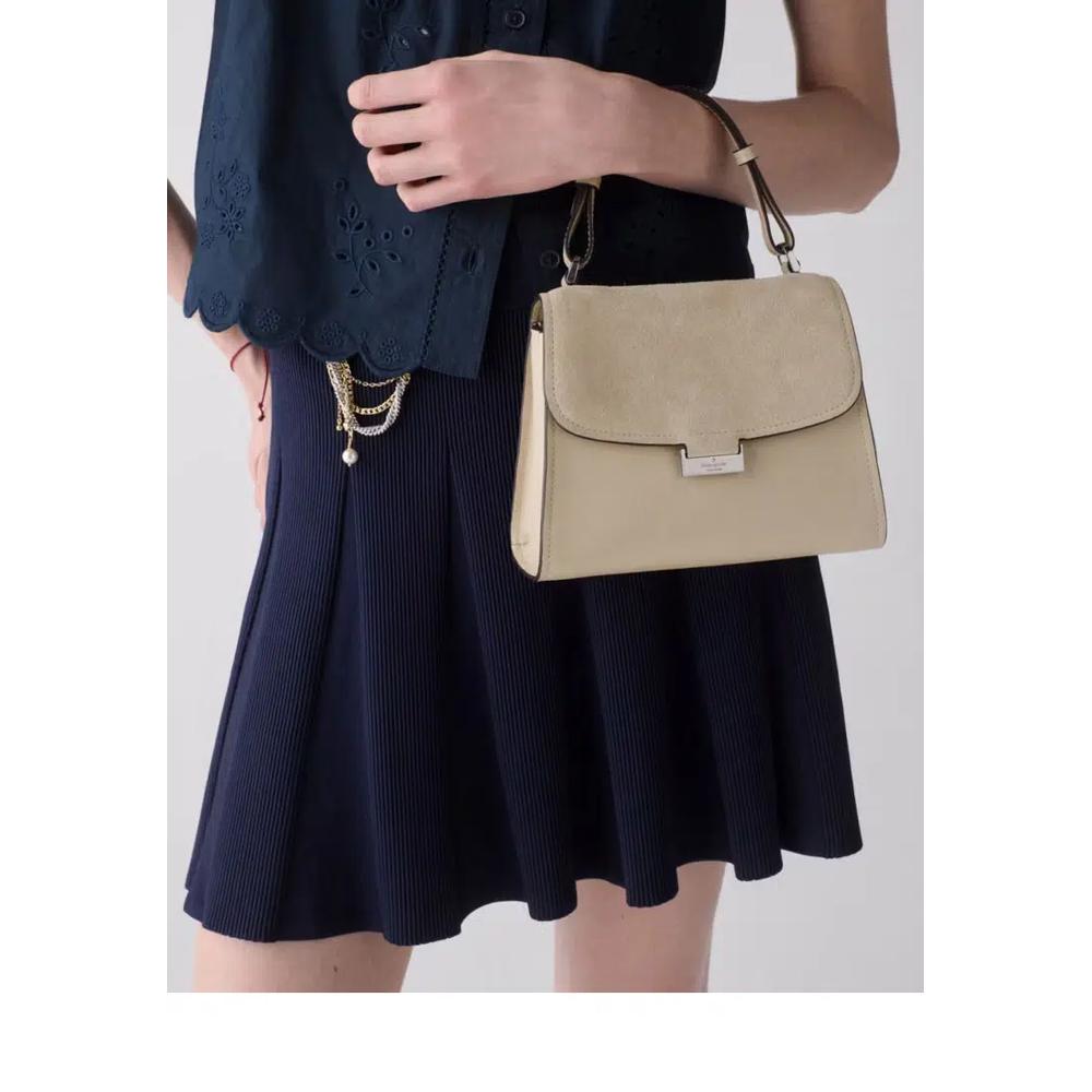 Маленькая сумка с верхней ручкой Riley Suede Small Top Handle Bag 6