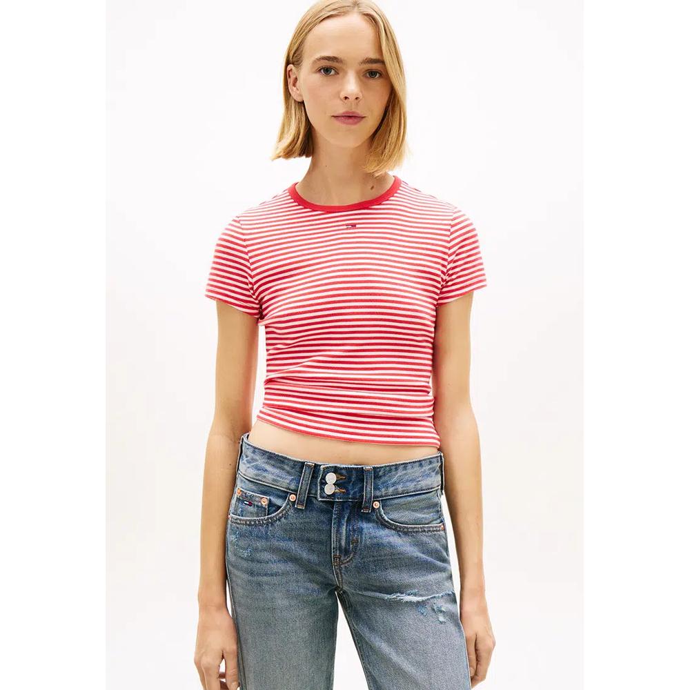Облегающий топ с круглым вырезом и рифленой текстурой - Tommy Jeans 1