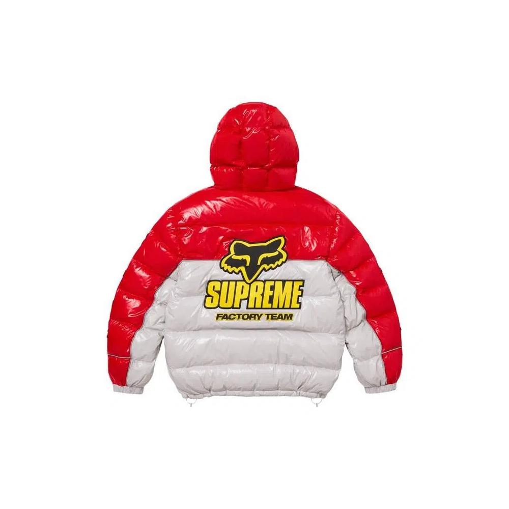 Пуховики Supreme x Fox Racing Shiny Down Puffer Jacket 'Белый' 2