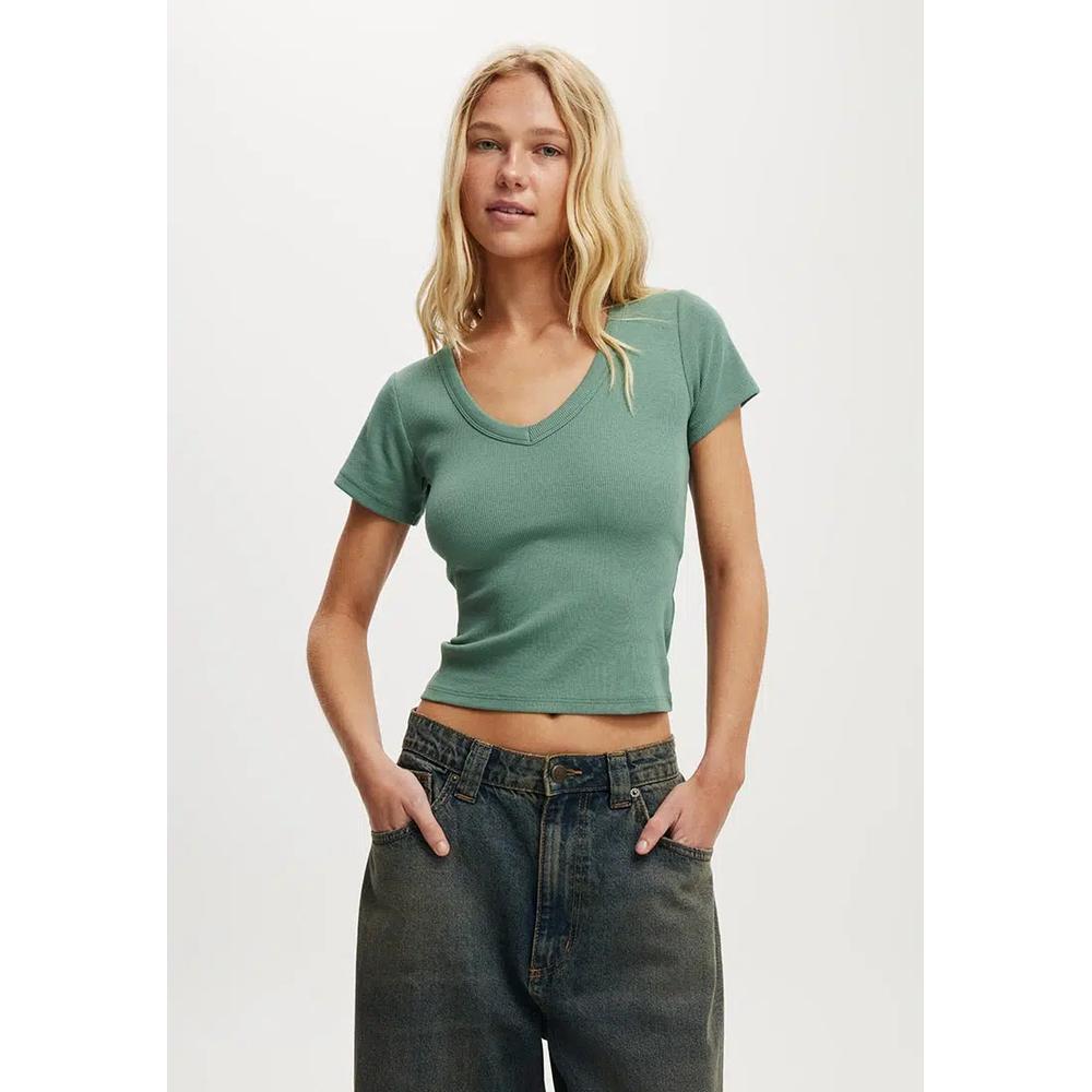 Футболка Goldie Rib V Neck Short Sleeve Tee 2