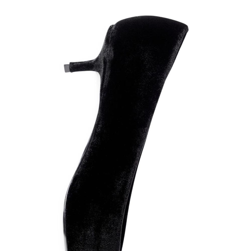 Giada velvet kitten-heel pumps 5