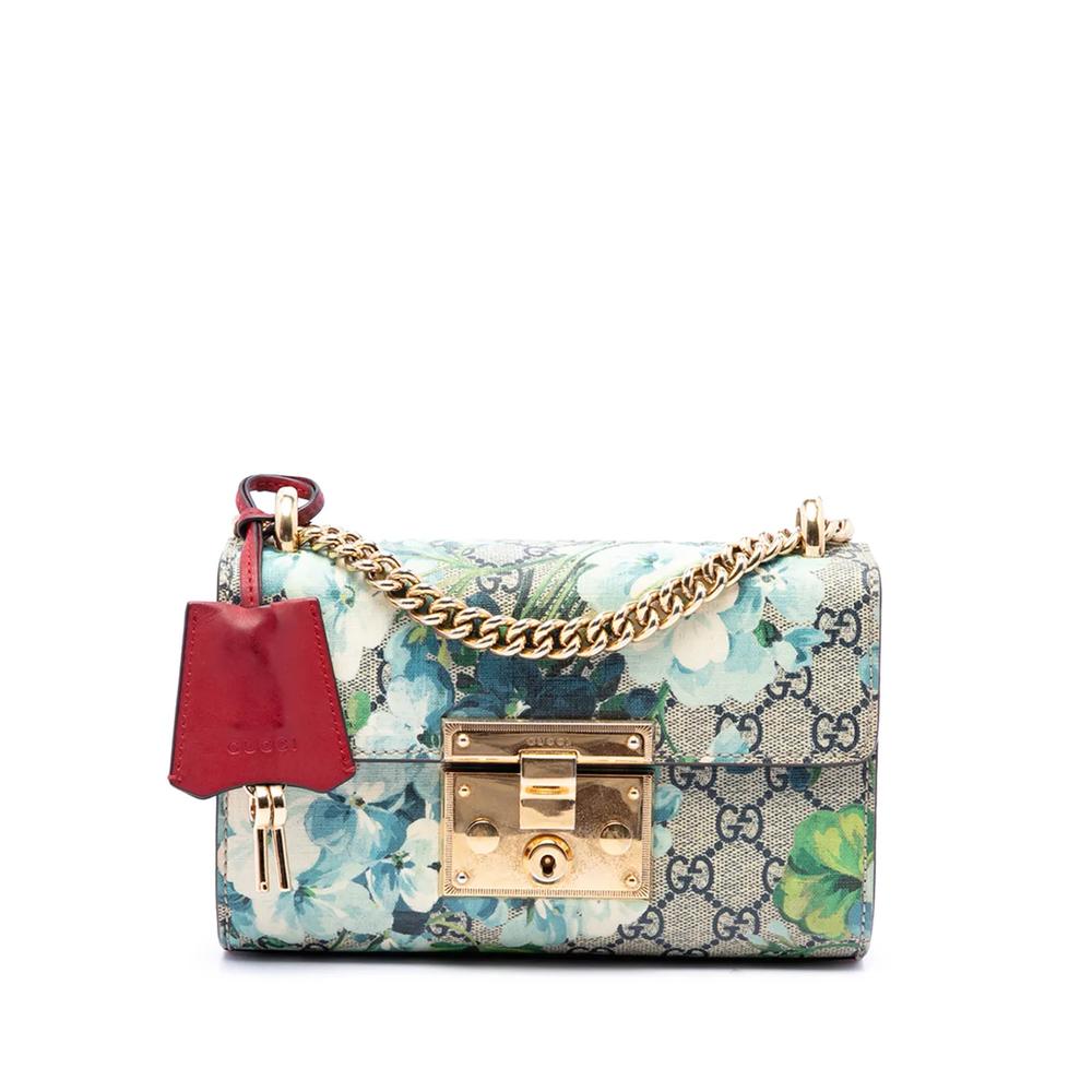 Маленькая сумка через плечо GG Supreme Blooms Padlock (2016-2026 годы) 1