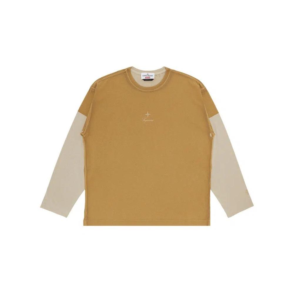 Футболки Supreme x Stone Island Long-Sleeve Top 'Tan' 1
