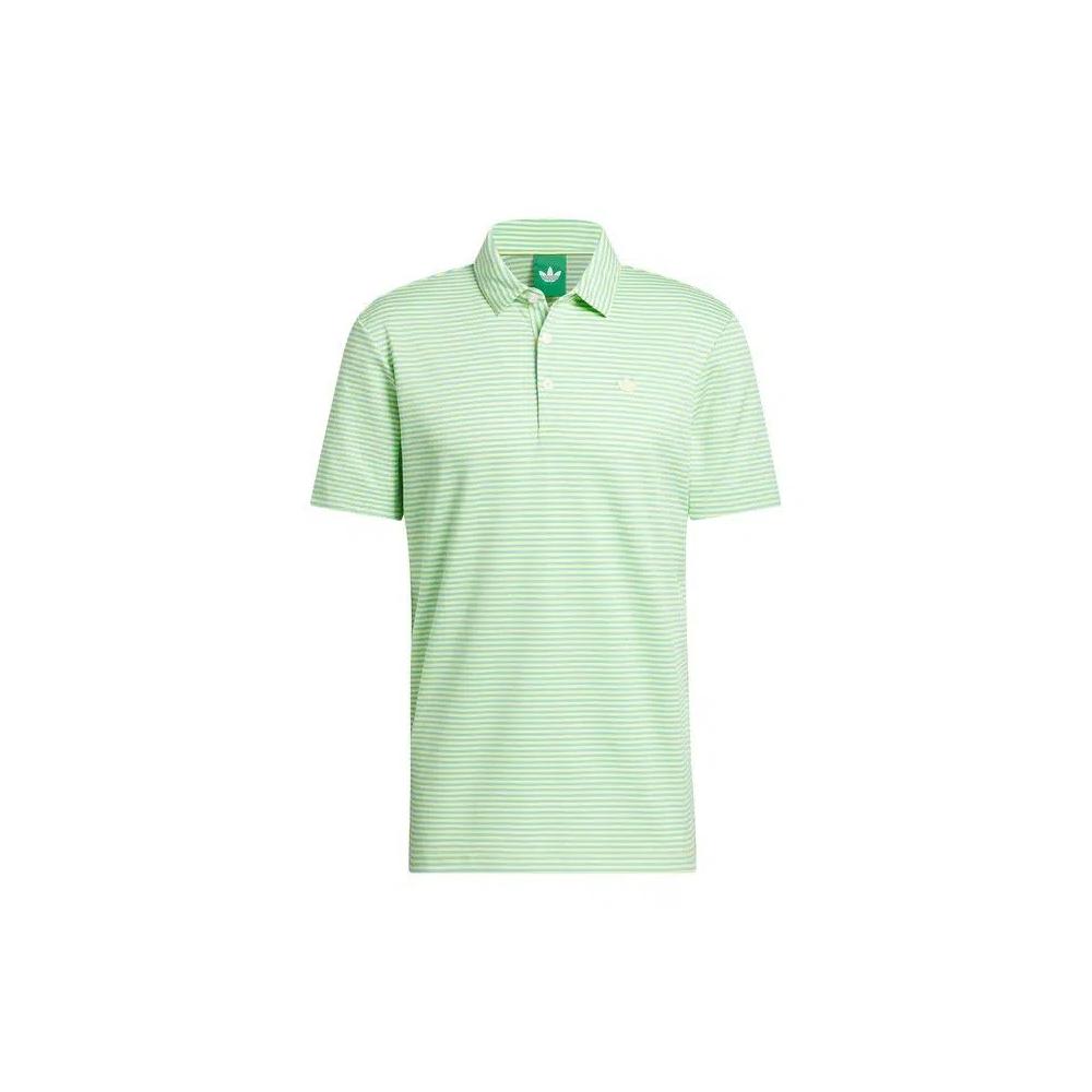 Поло Adidas Golf Stripe Pique Polo 'Pure Lemon / Light Aqua' 1