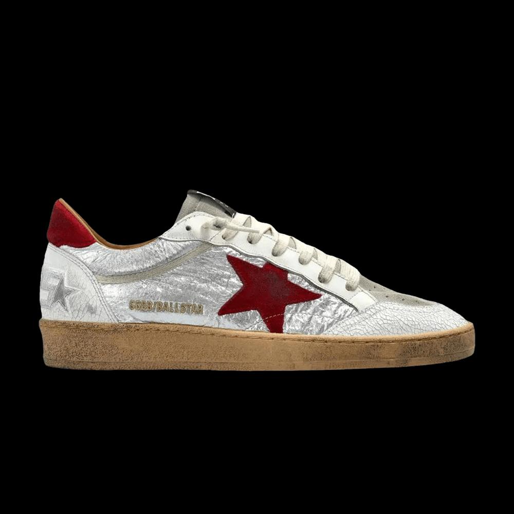 Кроссовки Golden Goose Ball Star Sneaker 'Silver Red' 1