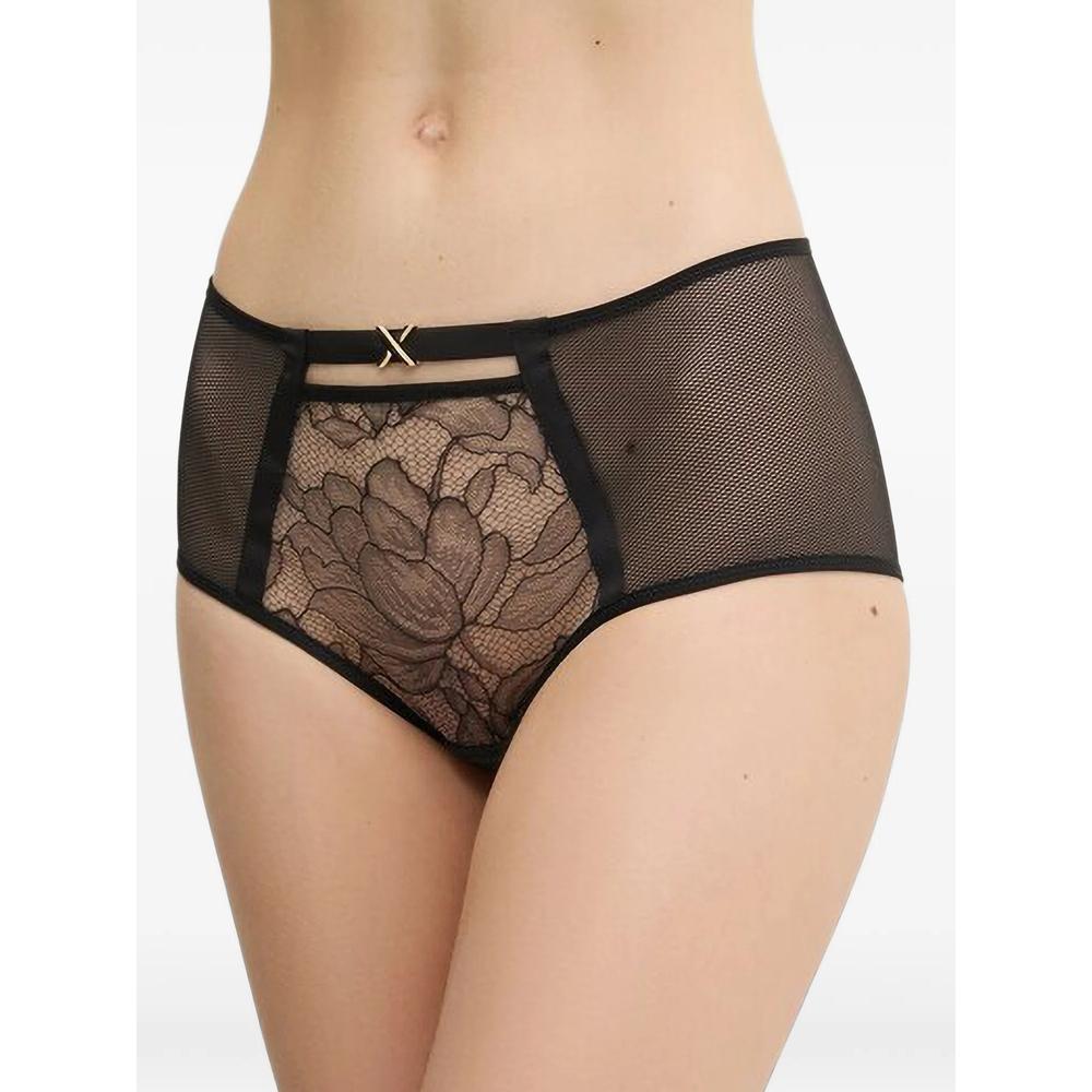 lace-panelled mesh briefs 1