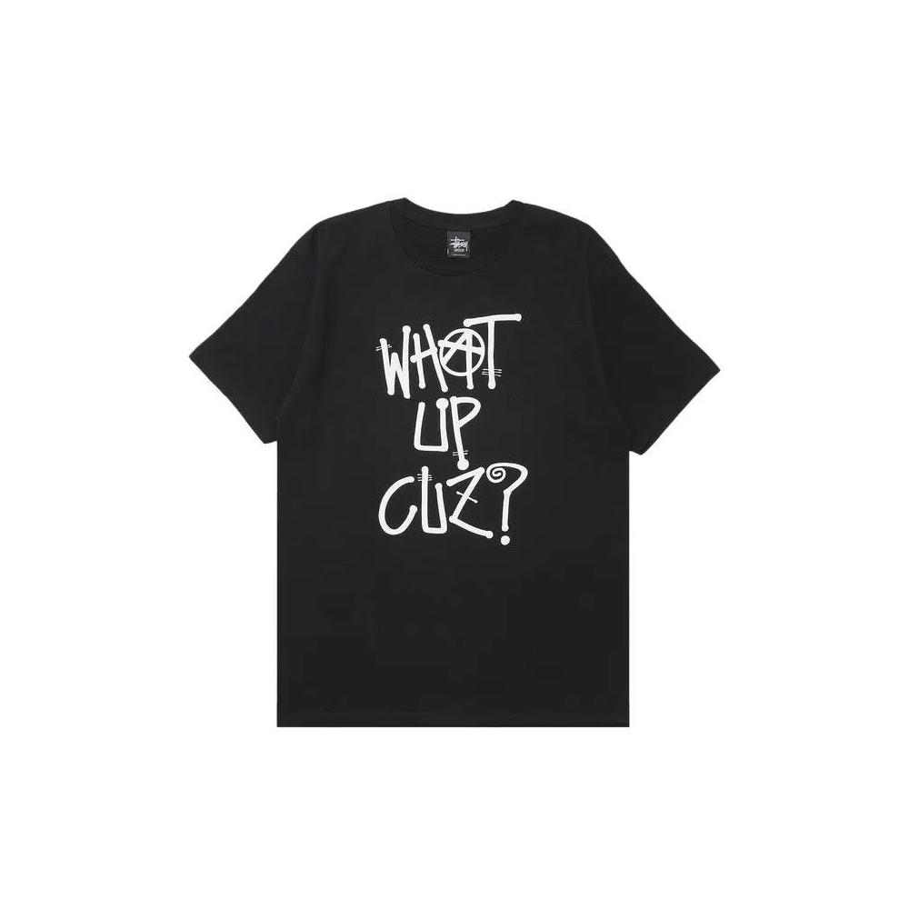 Футболки Stussy What Up Cuz? Tee 'Black' 1
