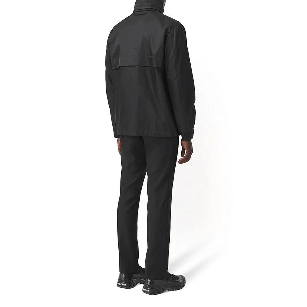 Burberry Packaway Hood Monogram Motif куртка черного цвета 2