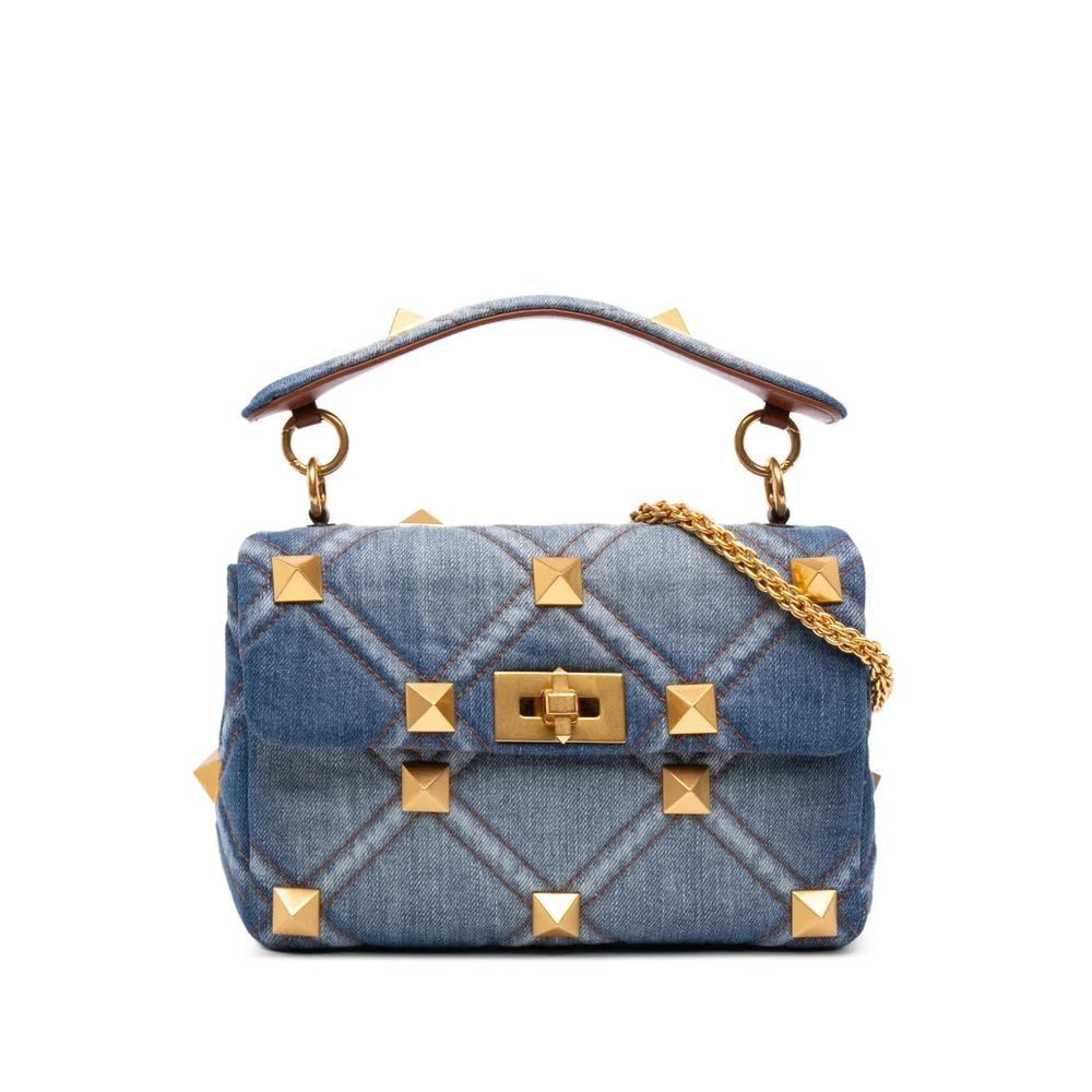 Сумка-сэтчел Denim Roman Stud среднего размера (2018-2026 годы) 1