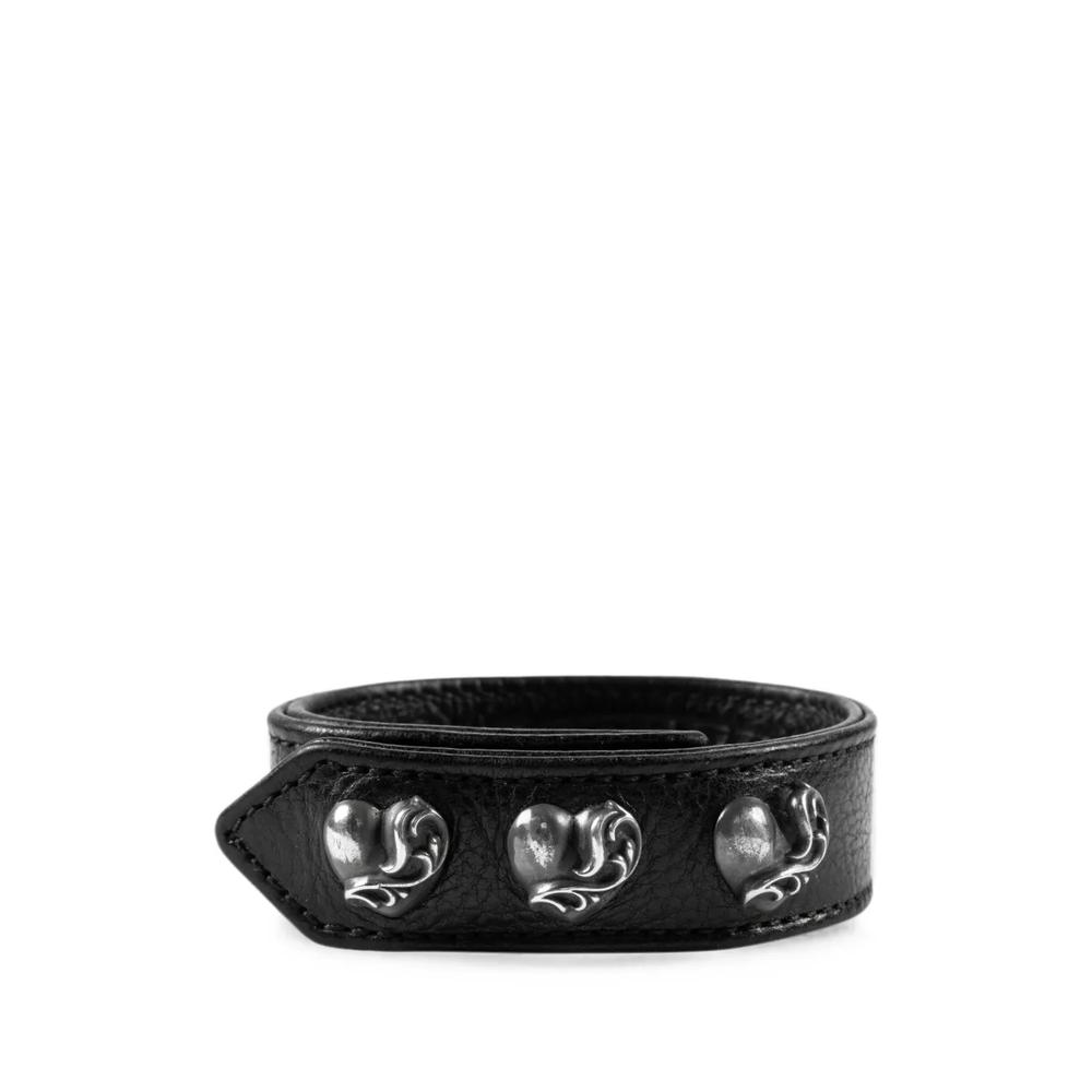 heart-embellished leather bracelet 2