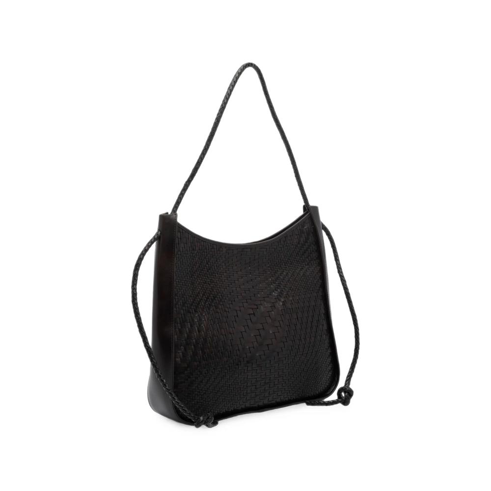 woven leather shoulder bag 2