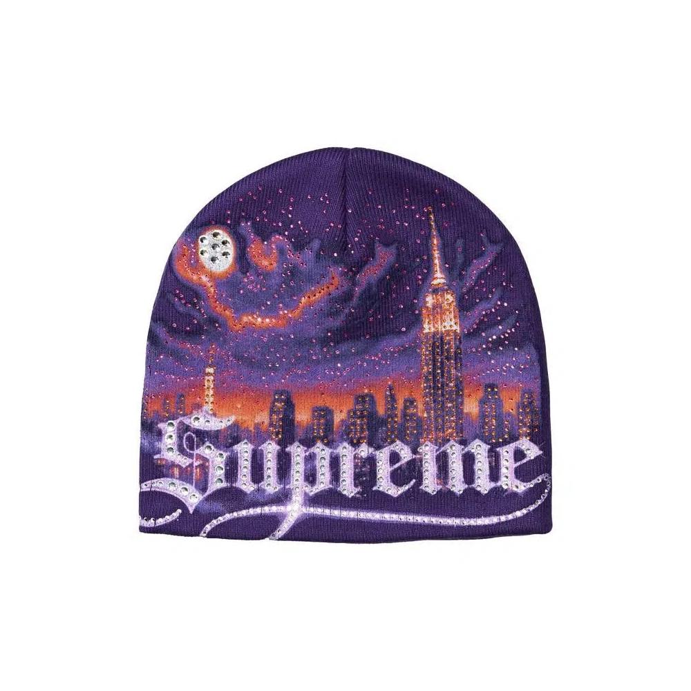 Шапки-бини Supreme Cityscape Beanie 'Purple' 1