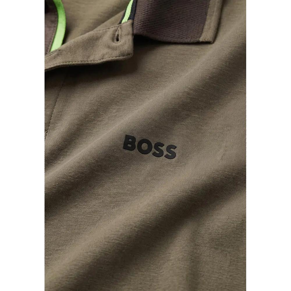 Хлопковое поло Slim Fit - BOSS Green 5