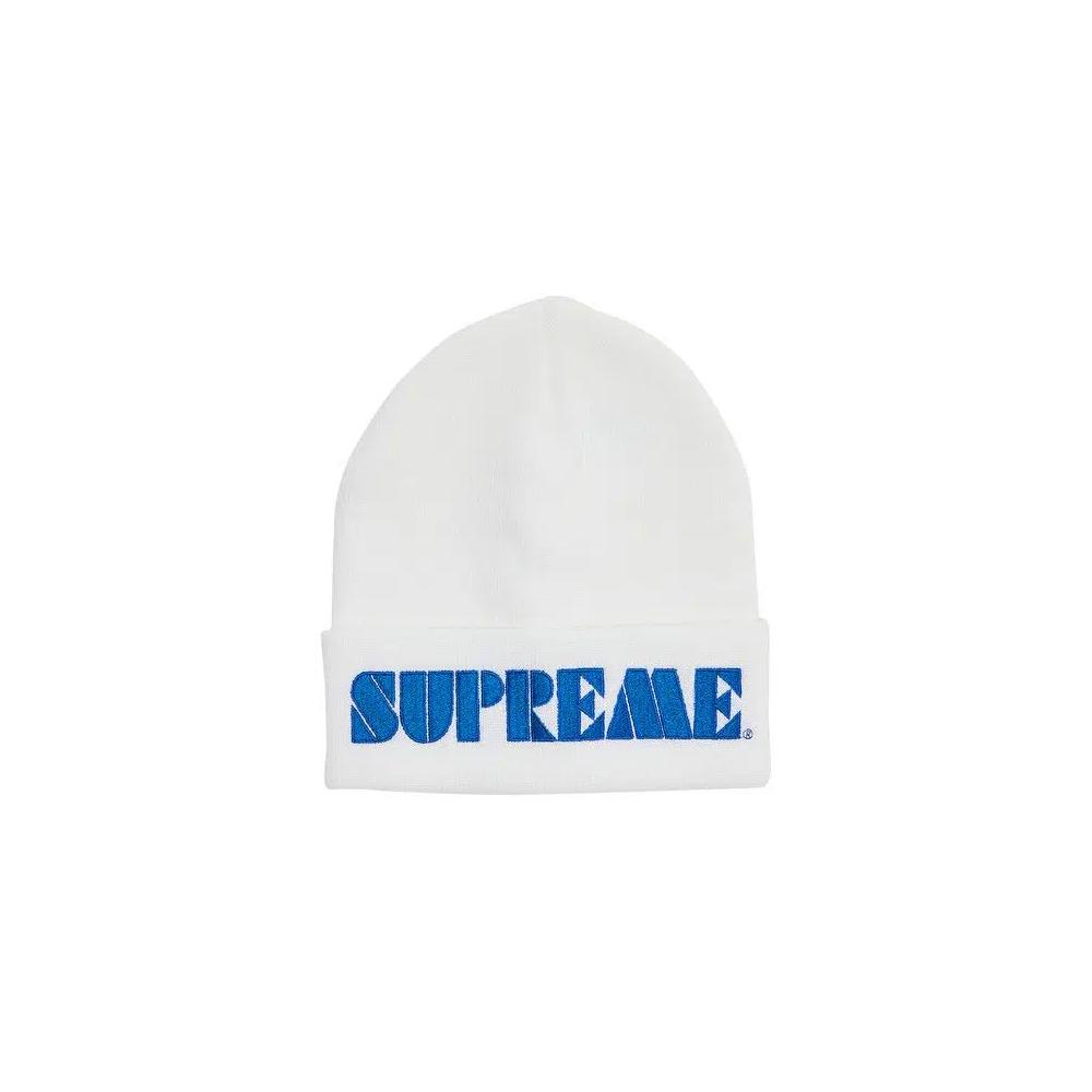 Шапка-бини Supreme Stencil Beanie 'Белый' 1