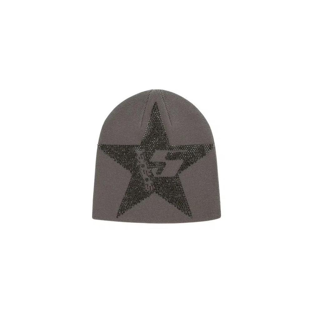 Бини Sp5der Star Rhinestone Skully 'Slate Grey' 1