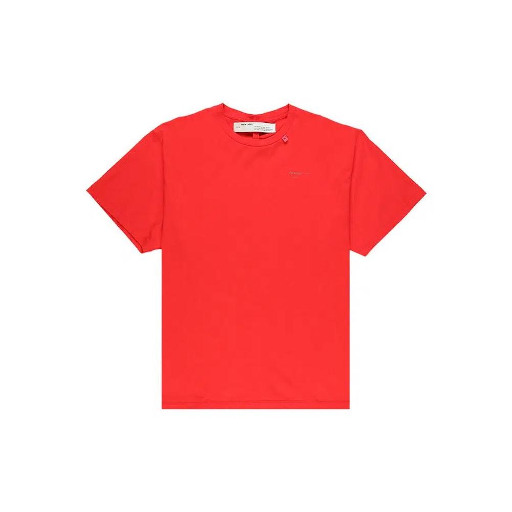 Футболки Off-White Unfinished Oversize T-Shirt 'Red' 1
