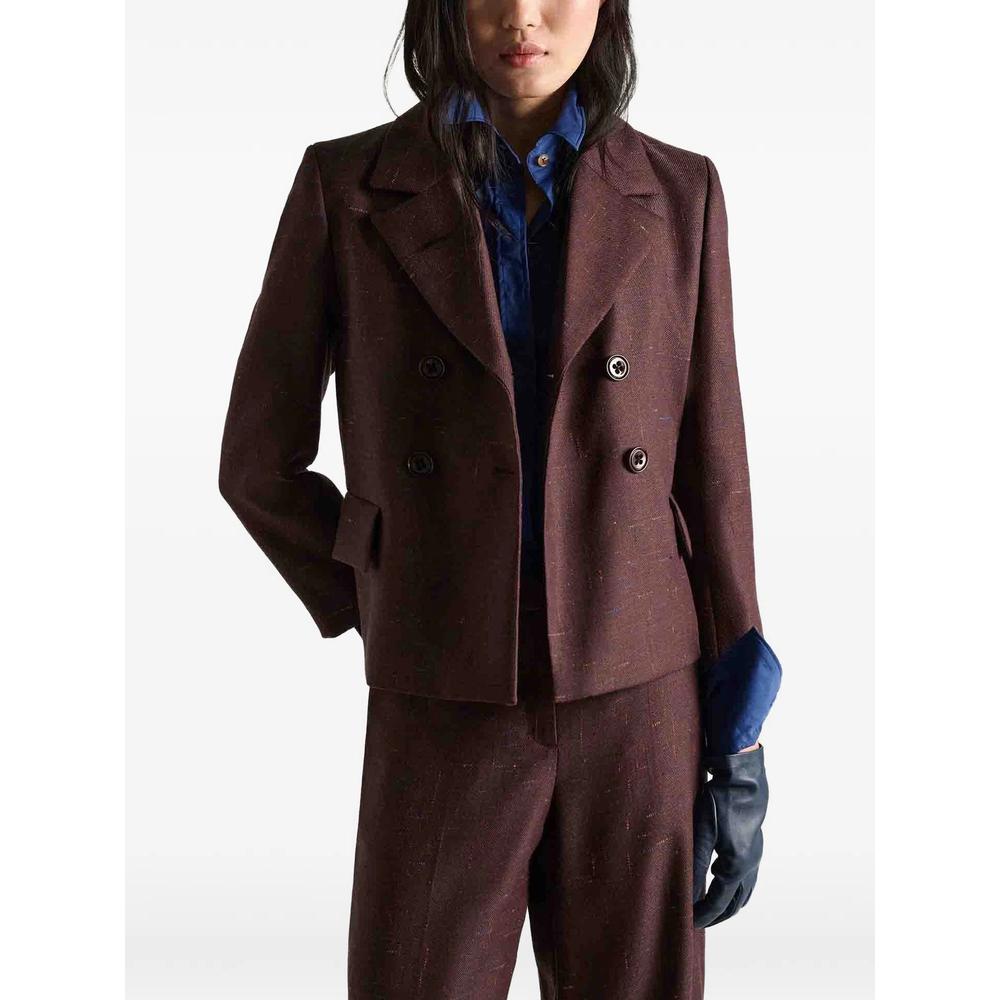double-breasted tweed blazer 3