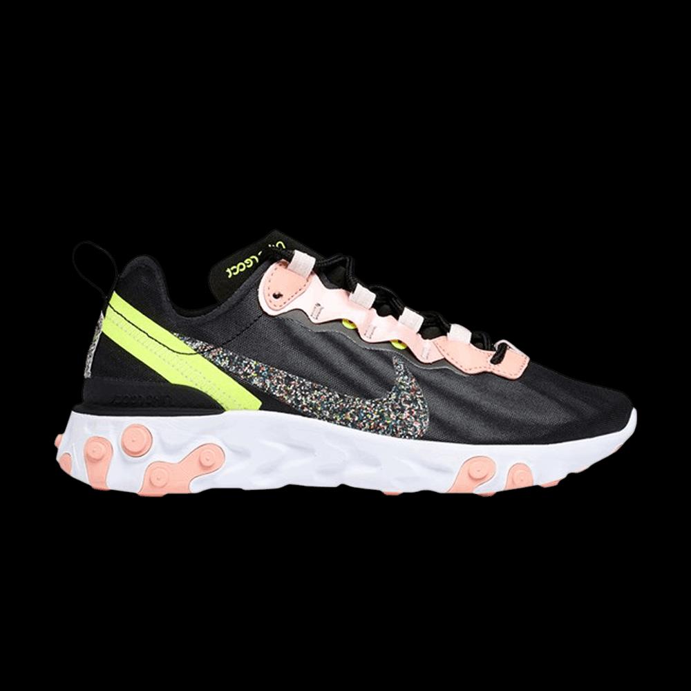 Кроссовки Nike Wmns React Element 55 Premium 'Black Coral Stardust' 1
