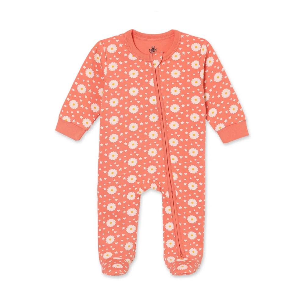 Детский комбинезон-слип на молнии Coral Blossom от The Mom Store - коралловый 5