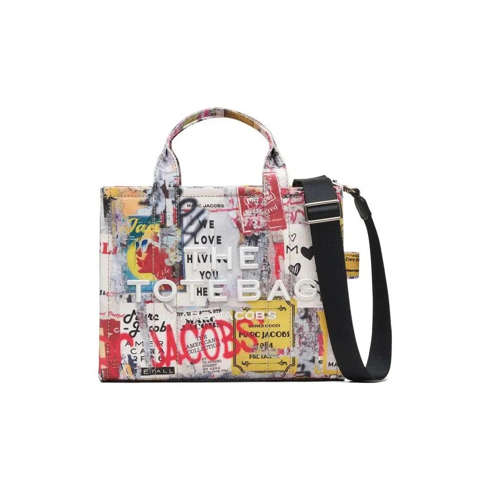 Сумки-тоут Marc Jacobs The Medium Pop Americana Canvas Сумка-тоут 'Белый/Мультиколор' 1