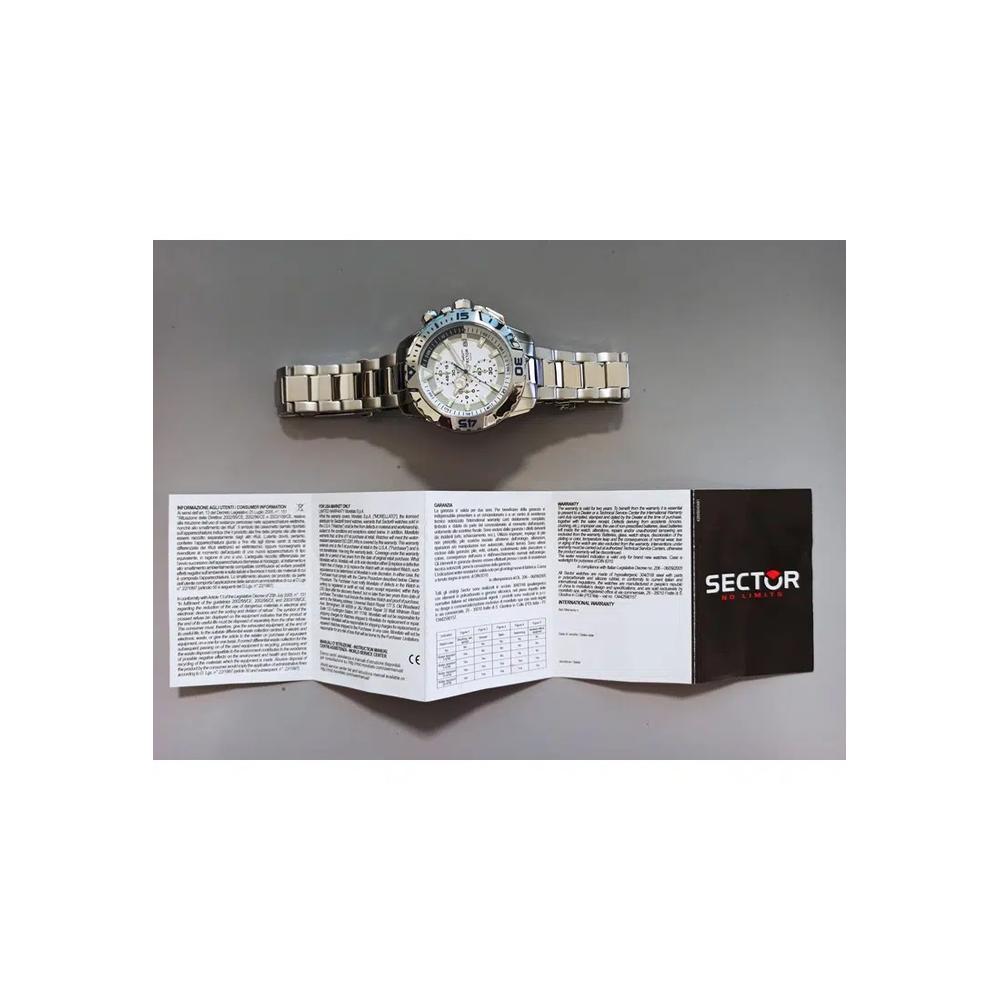 【2 года гарантии】Мужские кварцевые часы Sector Legend White 43 мм R3273735007 8