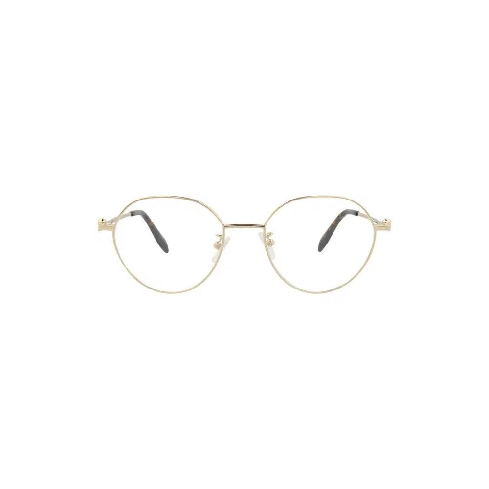 Оправы Alexander McQueen Round-Frame Metal Optical Frames 'Gold Transparent' 1