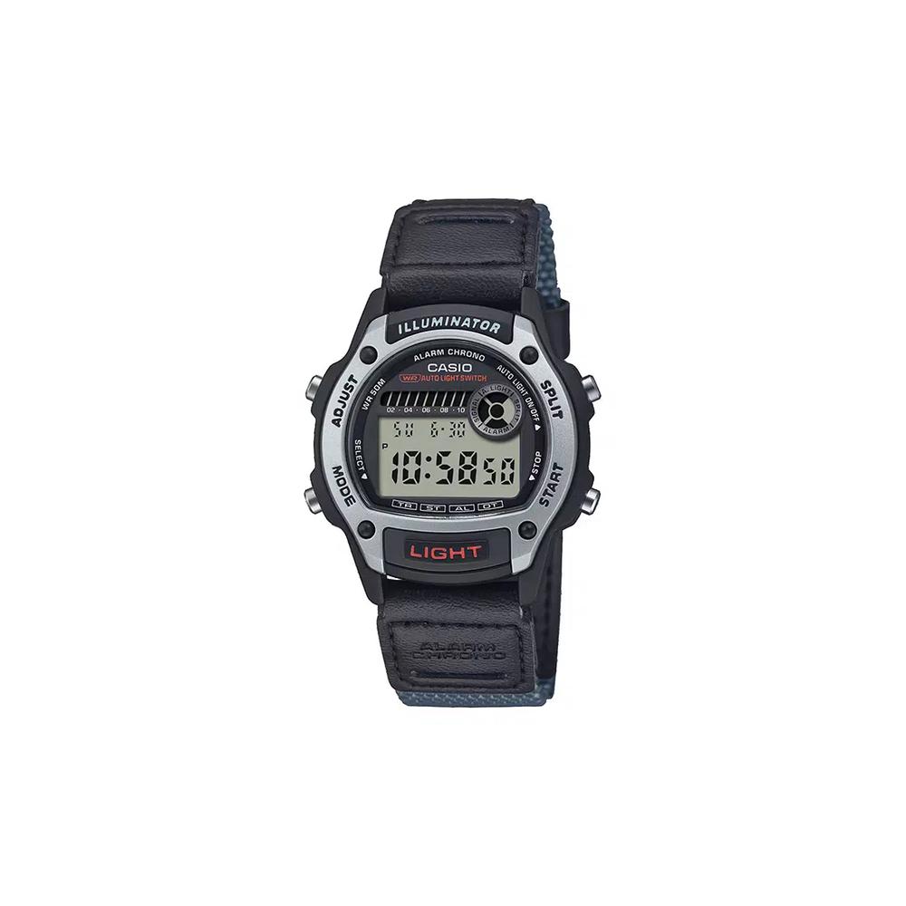W-220HF-8AV Мужские цифровые спортивные часы с серым кожаным ремешком 1