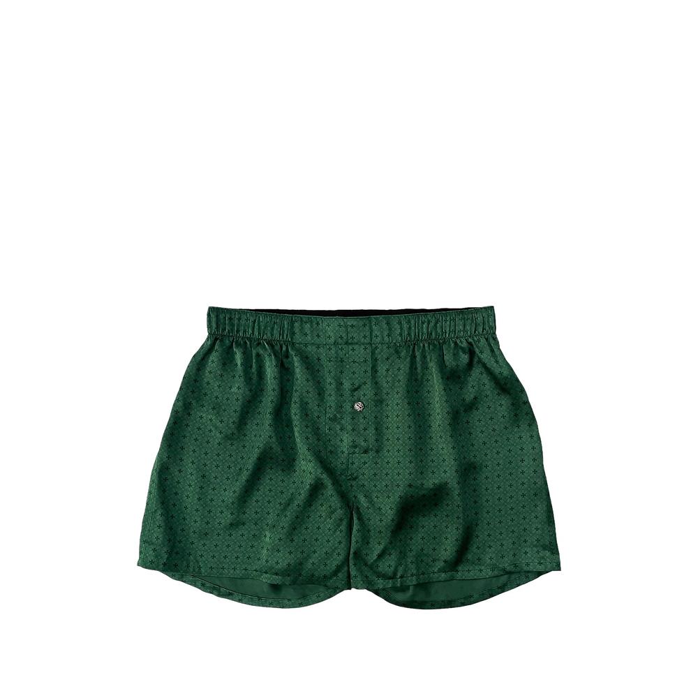 monogram-print silk shorts 1