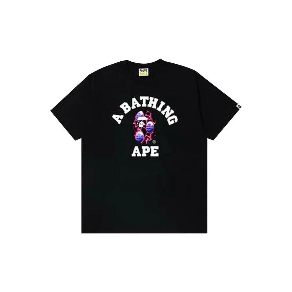 Футболки BAPE Lightning College Tee 'Black/Black' 1