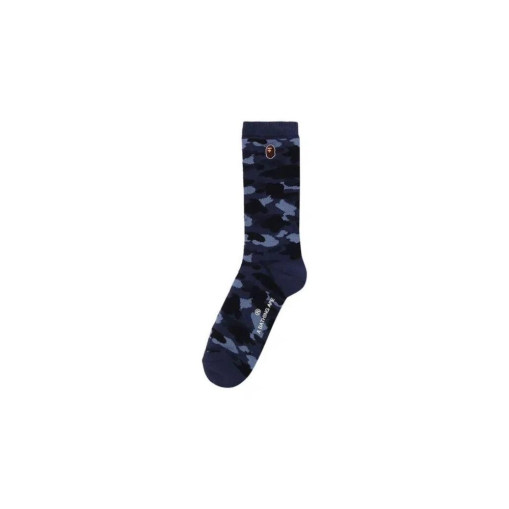 Носки и колготки BAPE Color Camo Ape Head One Point Socks 'Navy' 1