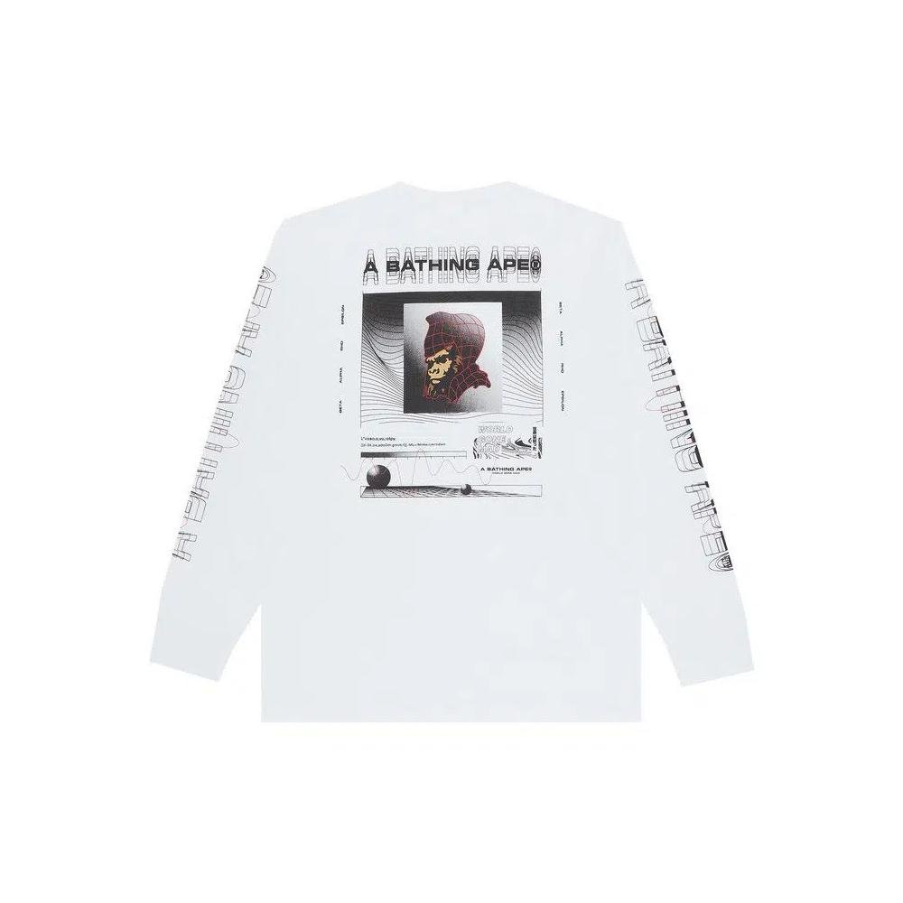 Футболки BAPE Graphic #2 Long-Sleeve Tee 'White' 2