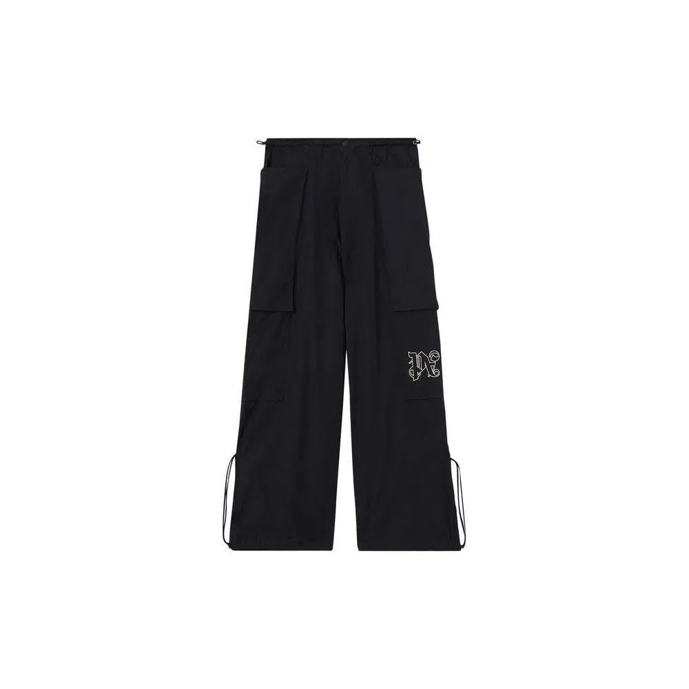 Palm Angels Monogram Parachute Pants 'Черный' 1