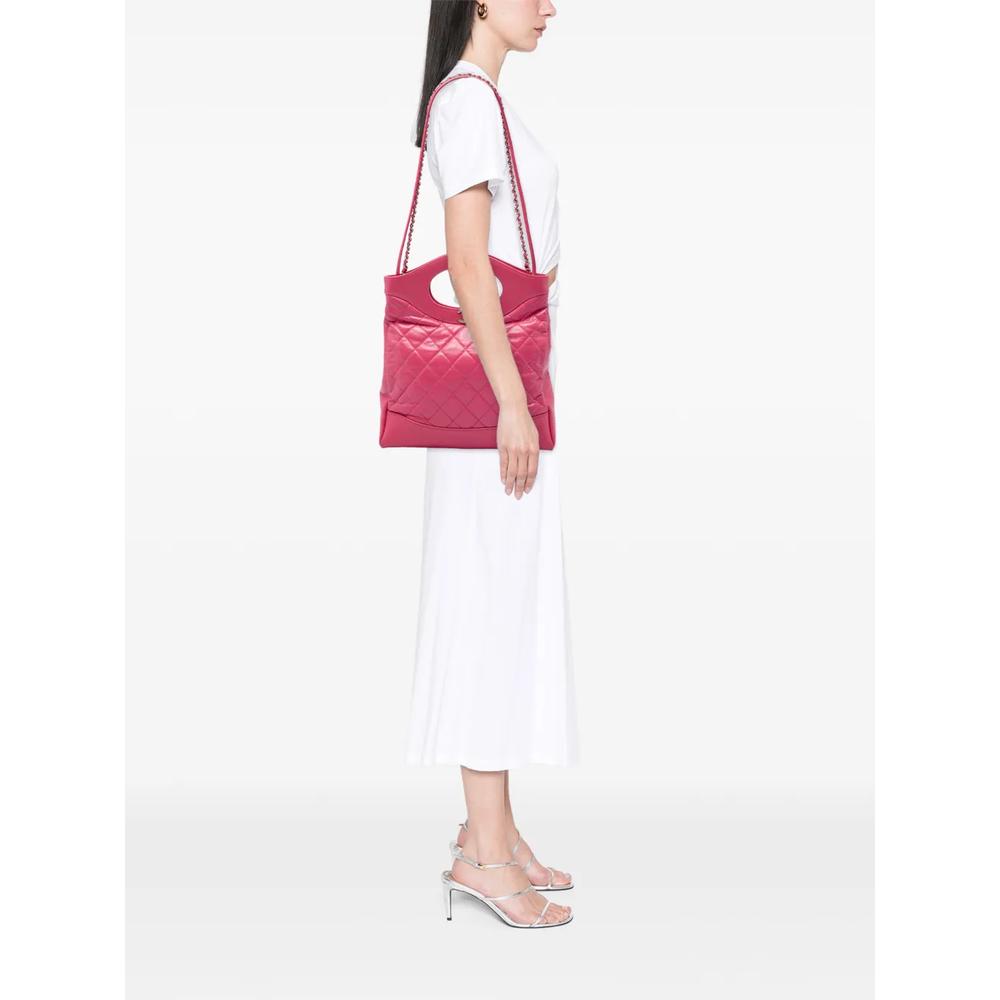 Маленькая стеганая сумка-сэтчел Shiny Aged Calfskin 31 Shopping Bag (2019 год) 2