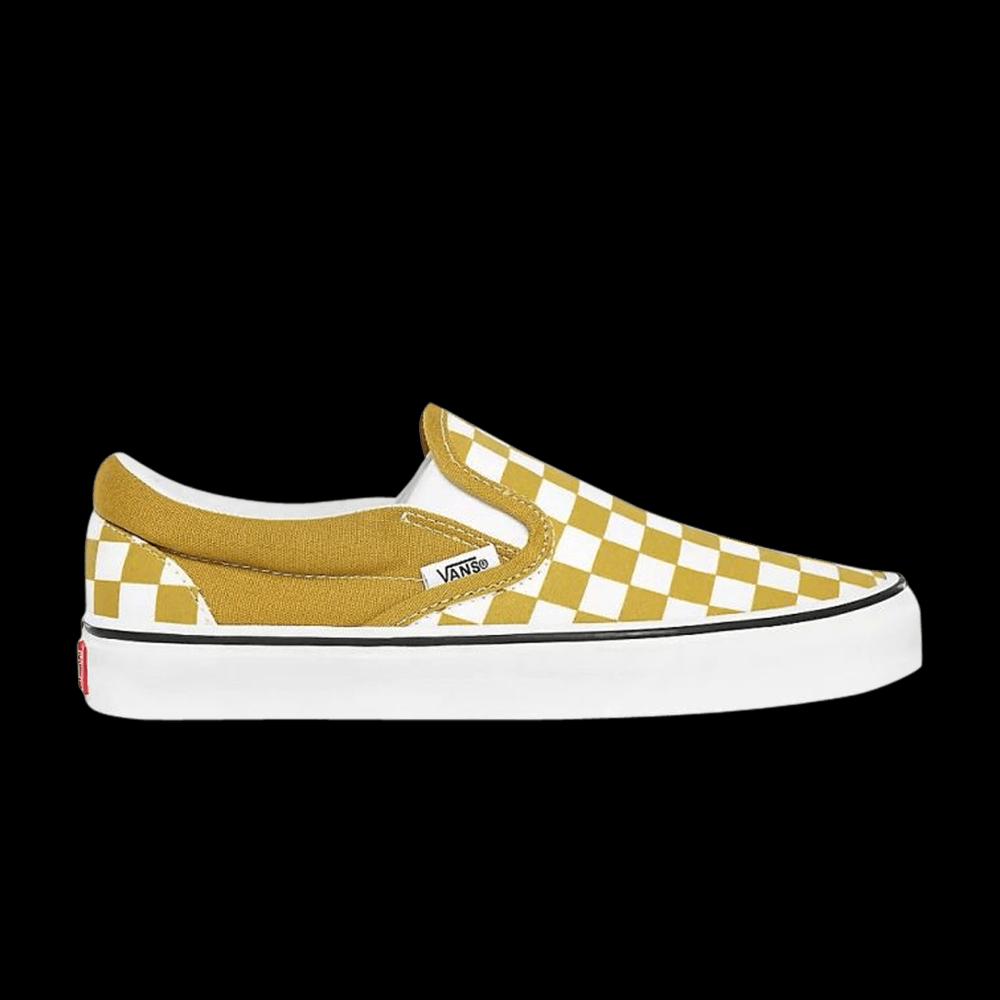 Слипоны Vans Classic Slip-On 'Checkerboard - Olive Oil' 1