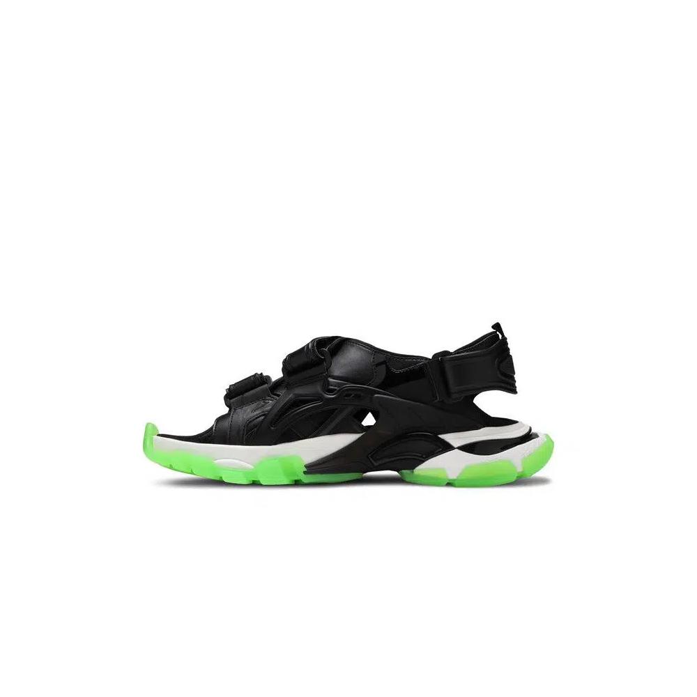 Сандалии Balenciaga Track Sandal 'Clearsole - Черный флуоресцентный зеленый' 3