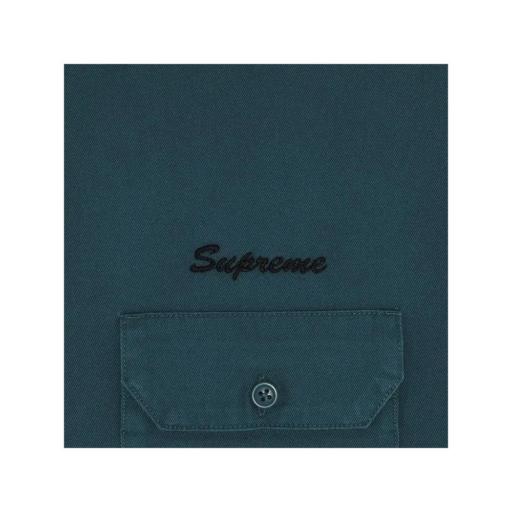 Овершерты Supreme Rhinestone Pin Up Short-Sleeve Work Shirt 'Work Green' 3