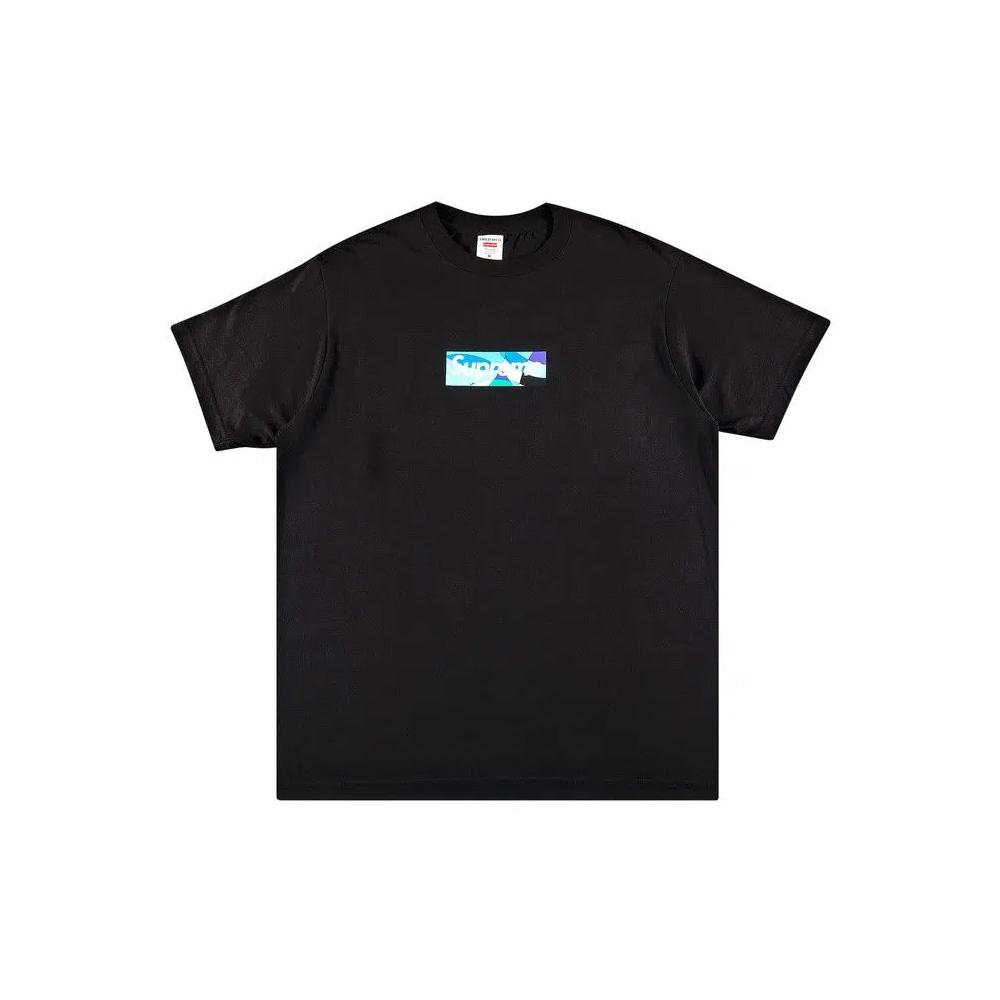 Футболка Supreme x Emilio Pucci Box Logo Tee 'Black/Blue' 1