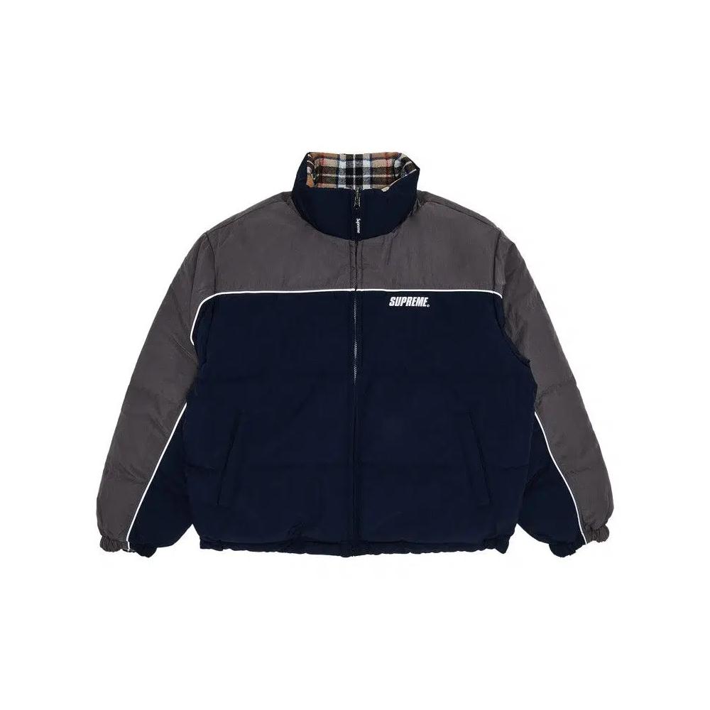 Пуховики Supreme Reversible Puffer Jacket «Navy» 1
