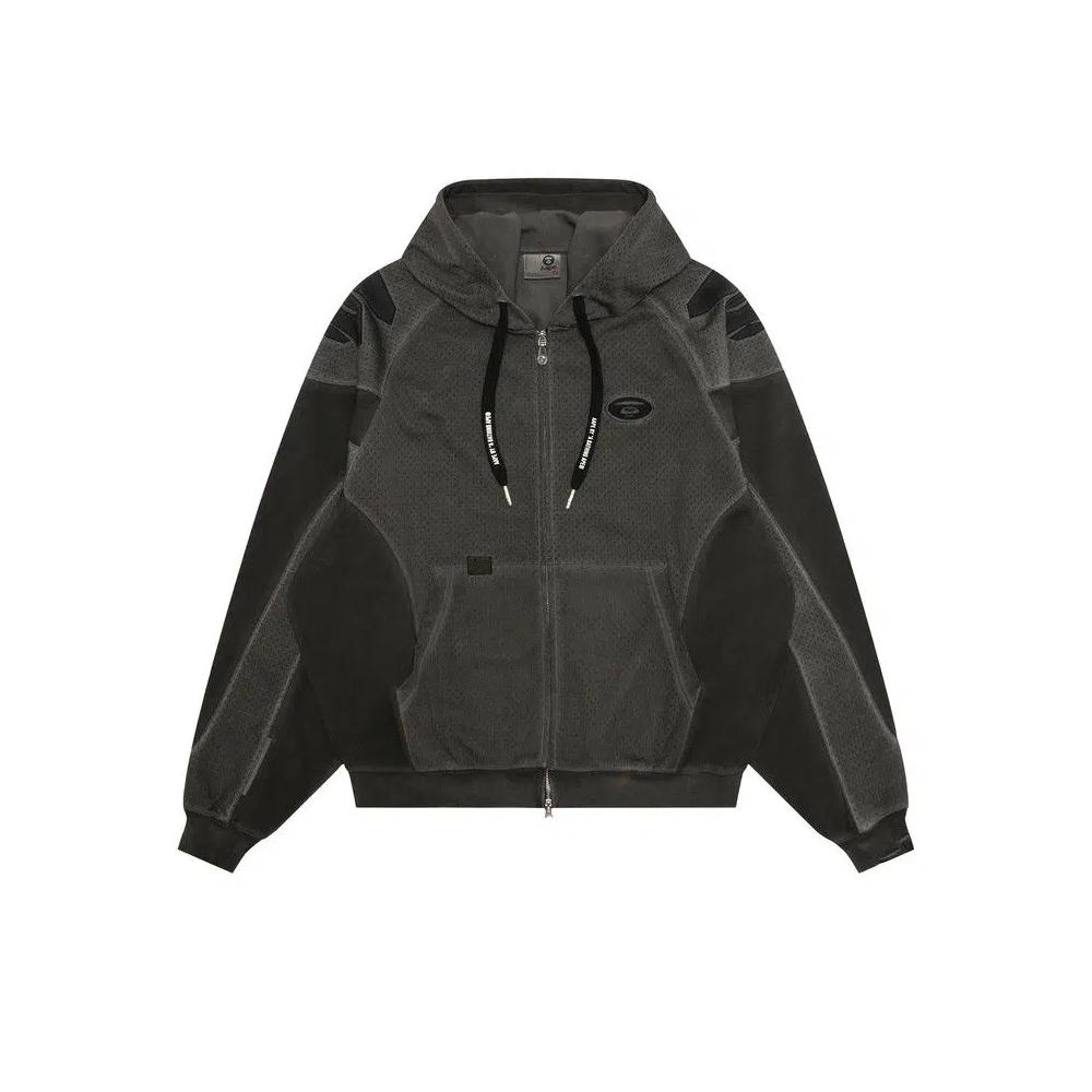 Худи AAPE Moonface Zip-Up Hoodie 'Black/Light' 1