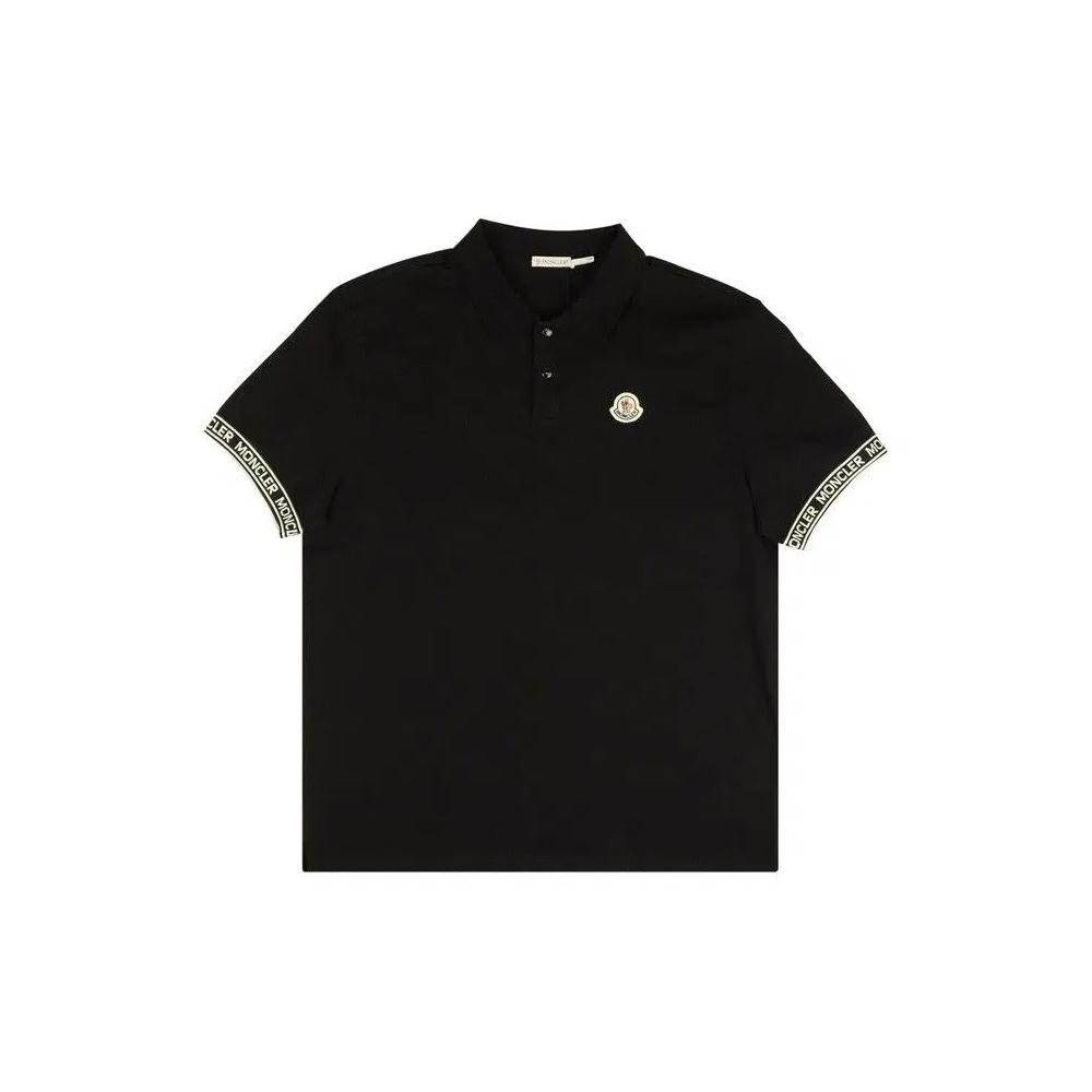 Поло Moncler Logo Patch Short-Sleeve Polo 'Black' 1