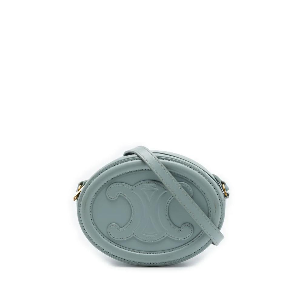 Маленькая сумка через плечо Cuir Triomphe Oval (2022 год) 1