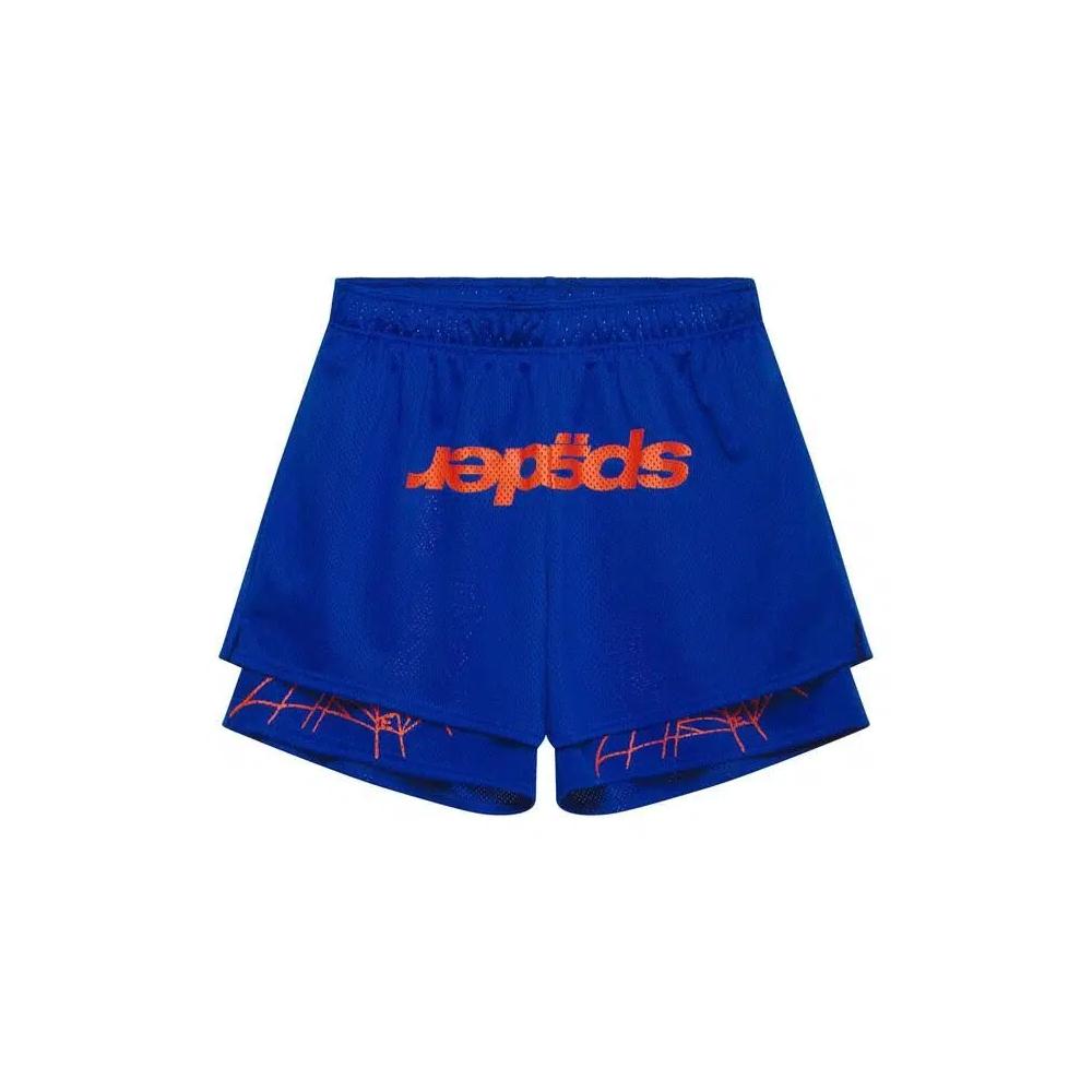 Шорты Sp5der Mesh Double Layer Short 'Sp5der синий' 1